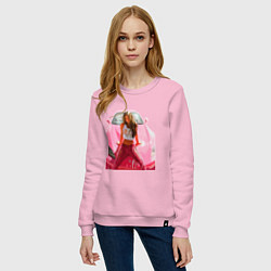 Свитшот хлопковый женский Суши Девон Аоки Honda s2000, цвет: светло-розовый — фото 2