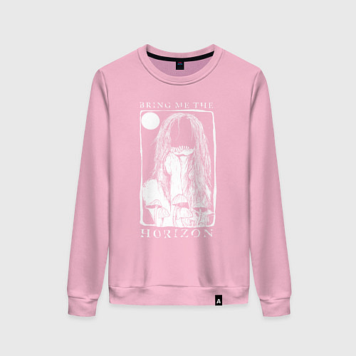 Женский свитшот Bring Me the Horizon girl / Светло-розовый – фото 1