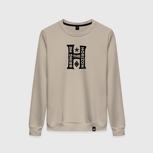 Женский свитшот Bring Me The Horizon emblem / Миндальный – фото 1