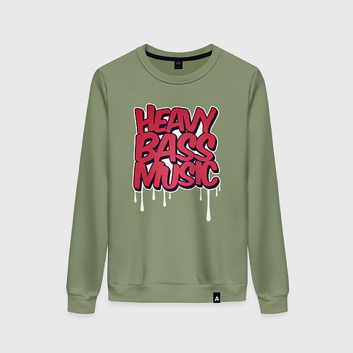 Женский свитшот Heavy bass music / Авокадо – фото 1