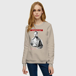 Свитшот хлопковый женский Феликс Дзержинский, цвет: миндальный — фото 2