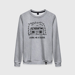 Женский свитшот Living on a player
