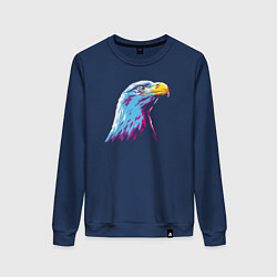 Свитшот хлопковый женский Орел WPAP, цвет: тёмно-синий