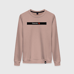 Свитшот хлопковый женский Сахалин регион России, цвет: пыльно-розовый