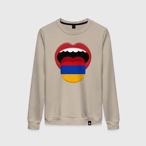 Женский свитшот Armenian lips / Миндальный – фото 1