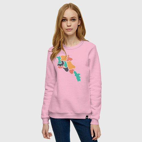 Женский свитшот Области Армении / Светло-розовый – фото 3