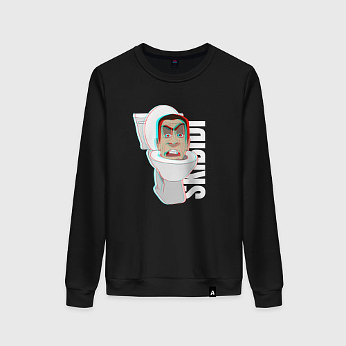 Женский свитшот Skibidi Toilet G-toilet / Черный – фото 1