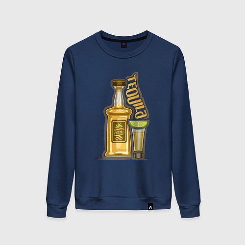 Женский свитшот Текила с лаймом / Тёмно-синий – фото 1