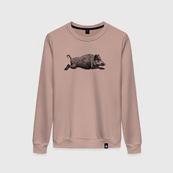 Женский свитшот Кабан бежит