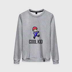 Свитшот хлопковый женский Cool kid, цвет: меланж