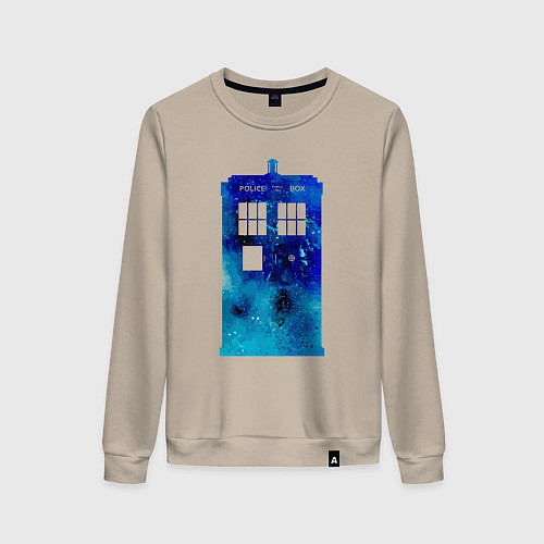 Женский свитшот Space tardis / Миндальный – фото 1