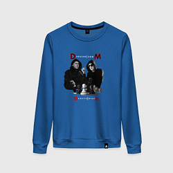 Свитшот хлопковый женский Depeche Mode - Ghosts Again, цвет: синий