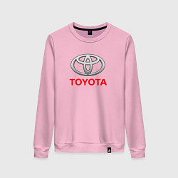 Свитшот хлопковый женский Toyota sport auto brend, цвет: светло-розовый