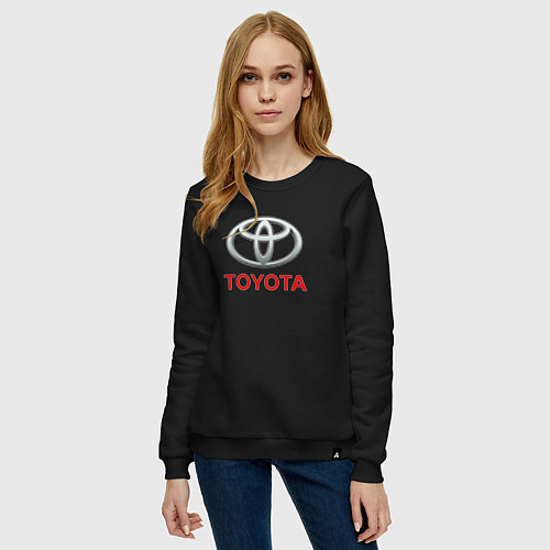Женский свитшот Toyota sport auto brend / Черный – фото 3