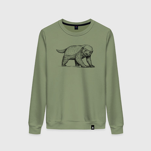 Женский свитшот Медоед недоволен / Авокадо – фото 1