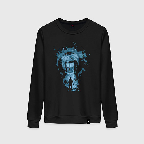 Женский свитшот Tardis adventure / Черный – фото 1