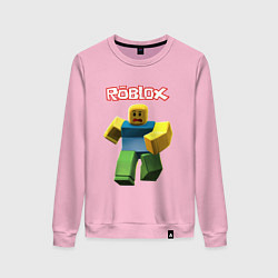 Свитшот хлопковый женский Roblox бегущий персонаж, цвет: светло-розовый