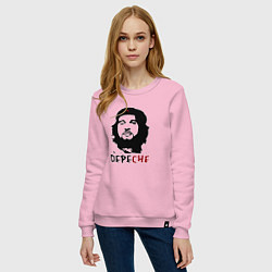 Свитшот хлопковый женский Dave Gahan from Depeche Mode - Depe Che, цвет: светло-розовый — фото 2
