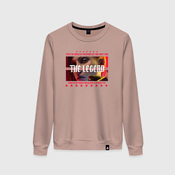 Свитшот хлопковый женский Cyberpunk 2077 Phantom Liberty: The Legend, цвет: пыльно-розовый