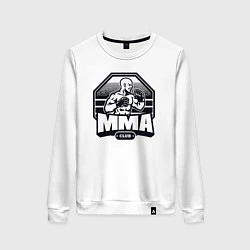 Свитшот хлопковый женский MMA club, цвет: белый