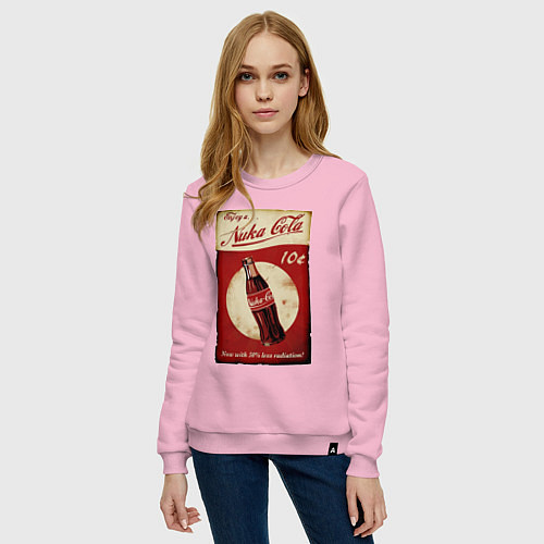 Женский свитшот Nuka cola price / Светло-розовый – фото 3