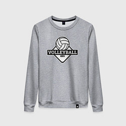 Свитшот хлопковый женский Volleyball club, цвет: меланж