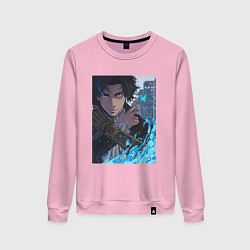 Свитшот хлопковый женский Портрет - Lies of P, цвет: светло-розовый