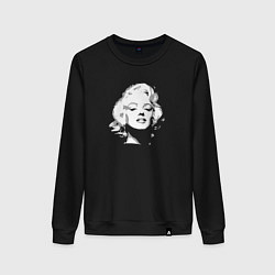 Свитшот хлопковый женский Tribute to Marilyn Monroe, цвет: черный