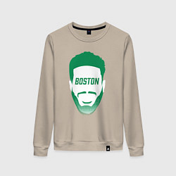 Свитшот хлопковый женский Boston Tatum, цвет: миндальный