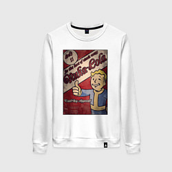 Свитшот хлопковый женский Vault boy - nuclear cola, цвет: белый
