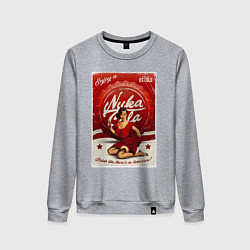 Свитшот хлопковый женский Фоллаут - nuka cola pin-up girl, цвет: меланж