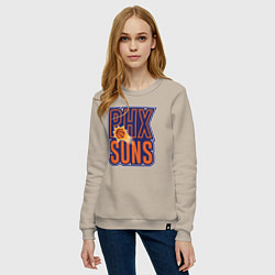 Свитшот хлопковый женский Phx Suns, цвет: миндальный — фото 2