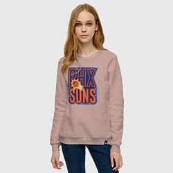 Свитшот хлопковый женский Phx Suns, цвет: пыльно-розовый — фото 2