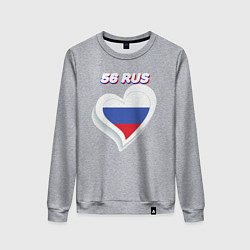 Свитшот хлопковый женский 56 регион Оренбургская область, цвет: меланж