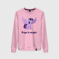 Свитшот хлопковый женский Твайлайт Спаркл в ярости, цвет: светло-розовый