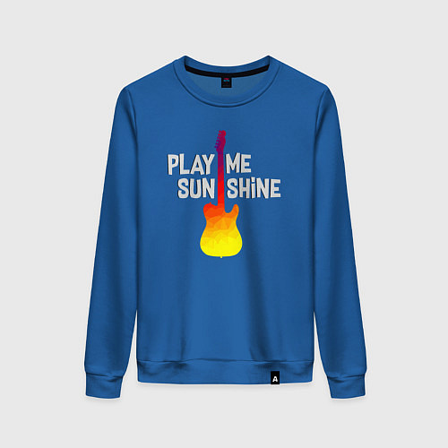 Женский свитшот Play me sunshine / Синий – фото 1