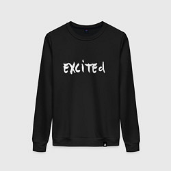 Свитшот хлопковый женский Depeche Mode - Exciter logo, цвет: черный