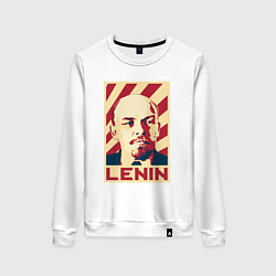 Свитшот хлопковый женский Vladimir Lenin, цвет: белый