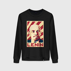 Свитшот хлопковый женский Vladimir Lenin, цвет: черный