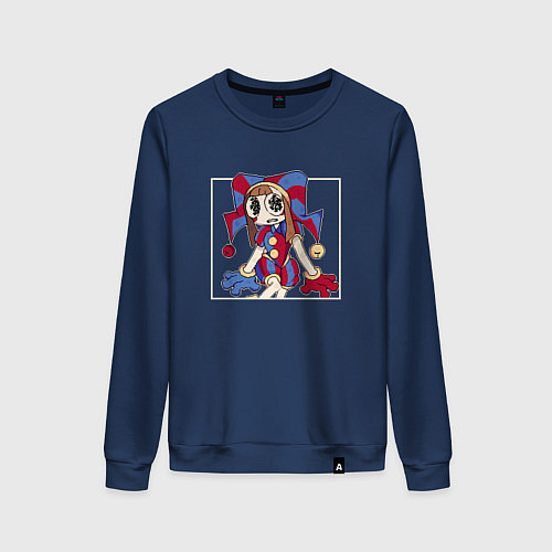 Женский свитшот Pixel Pomni / Тёмно-синий – фото 1