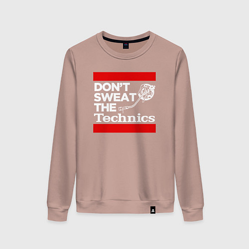 Женский свитшот Dont sweat the Technics / Пыльно-розовый – фото 1