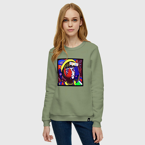 Женский свитшот Лицо Помни / Авокадо – фото 3