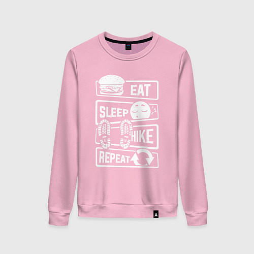 Женский свитшот Еда сон туризм / Светло-розовый – фото 1