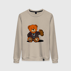 Женский свитшот Медведь Кащей с шапкой-ушанкой