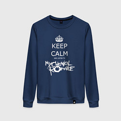 Свитшот хлопковый женский My Chemical Romance keep calm, цвет: тёмно-синий