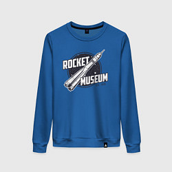 Свитшот хлопковый женский Музей ракет, цвет: синий