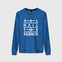 Свитшот хлопковый женский All Hail The Silence, цвет: синий