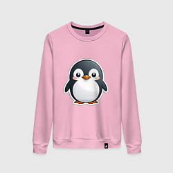 Свитшот хлопковый женский Пингвин цыпленок, цвет: светло-розовый