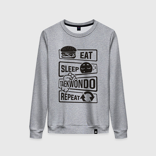Женский свитшот Есть спать тхэквондо / Меланж – фото 1