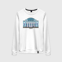 Свитшот хлопковый женский Норильский бассейн, цвет: белый